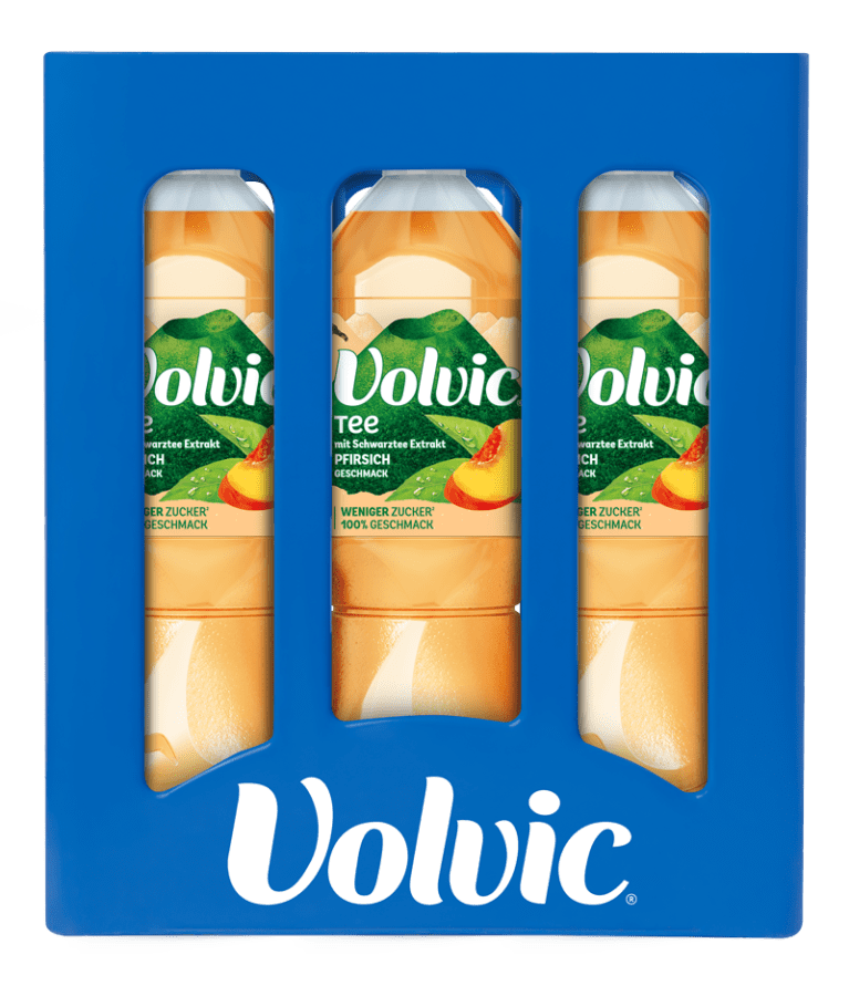 Volvic Tee Pfirsich – Kiste